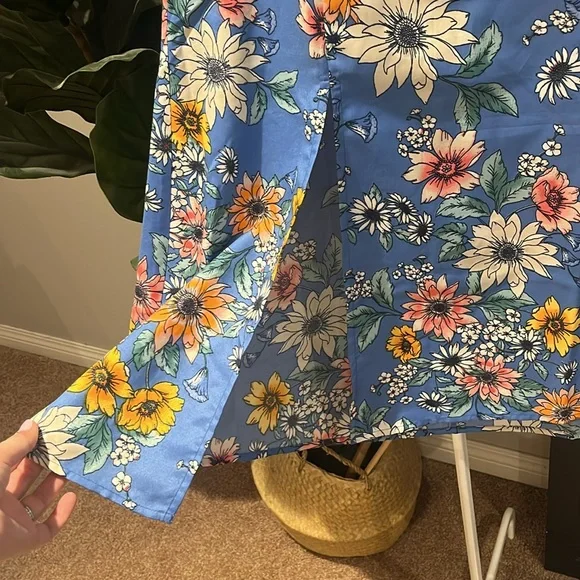 BOG Collective | Floral Midi Skirt - Picture 3 of 6